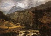 Johan Christian Dahl Alpine Landscape oil on canvas